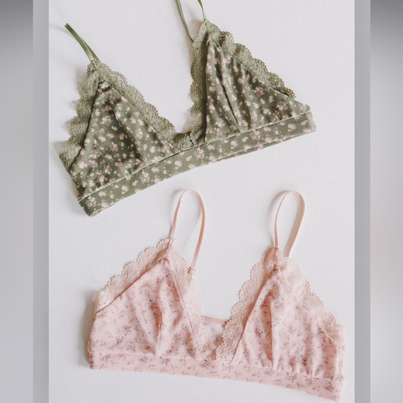 Three Bird Nest Other - Floral Lace Bralette - Pink